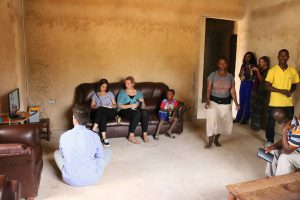 Watching a TV running on solar power. Image by Carmen Rosa